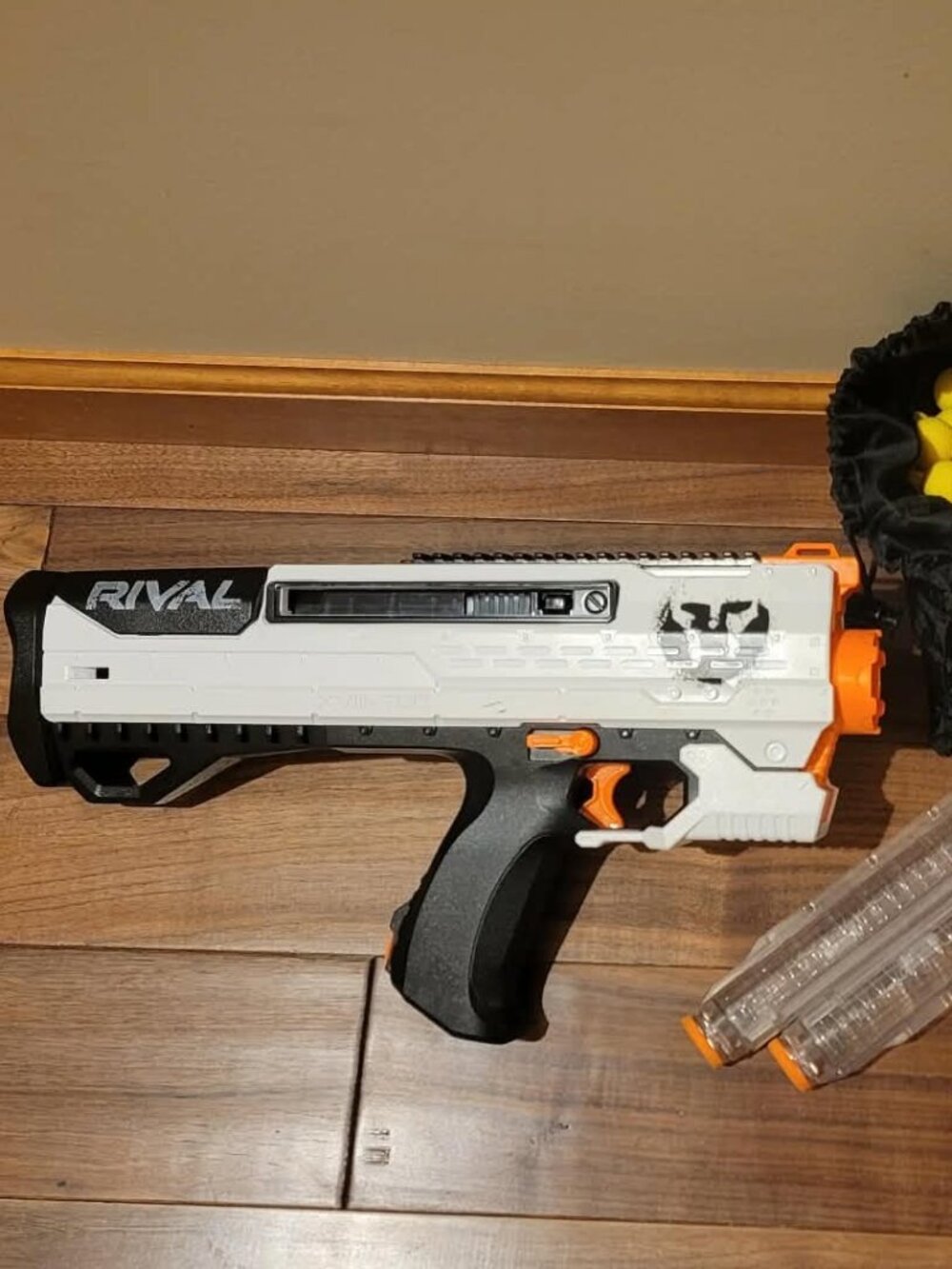 Nerf Rival Helios XVIII-700 w/ two 12 round magazines and bag of 174.